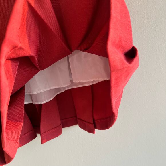 Sadie and Sage secret splendor pleated skirt red orange XS - Picture 4 of 8